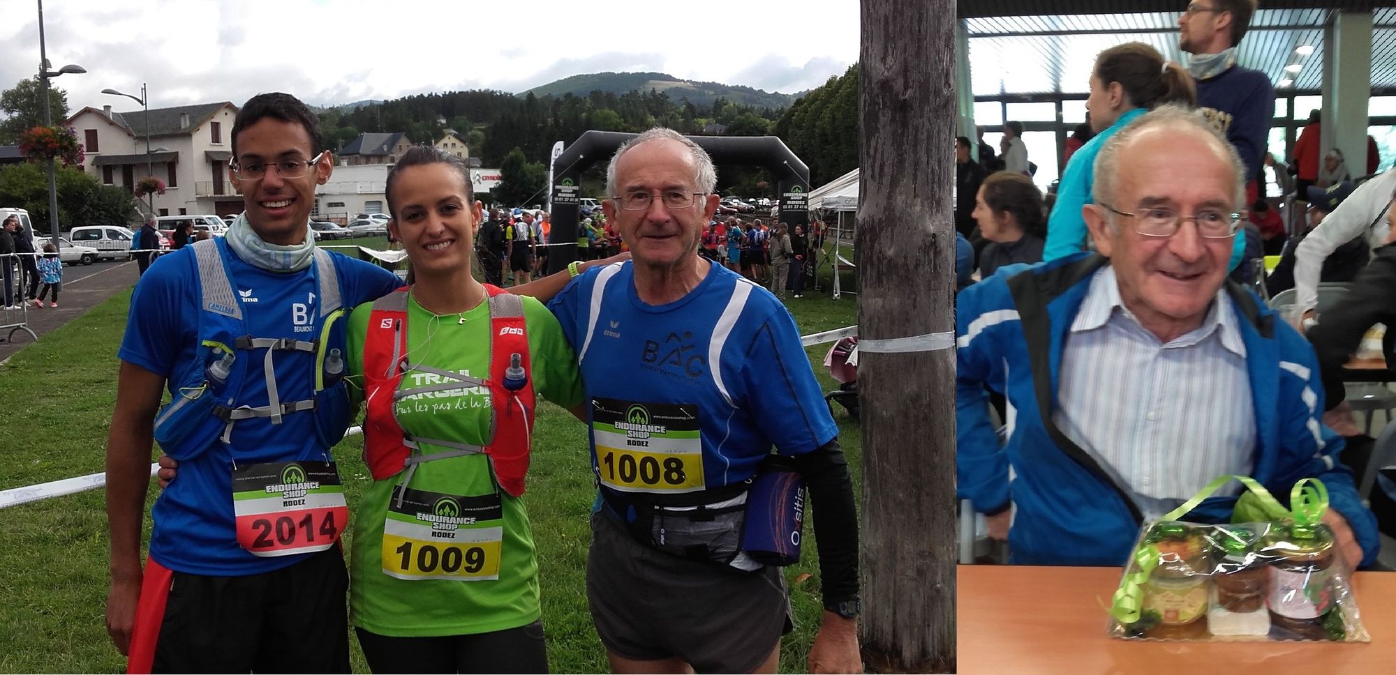 Marin Lusinier, Sabrina Boudon, Bernard Bouard et sa récompense de 1er V4